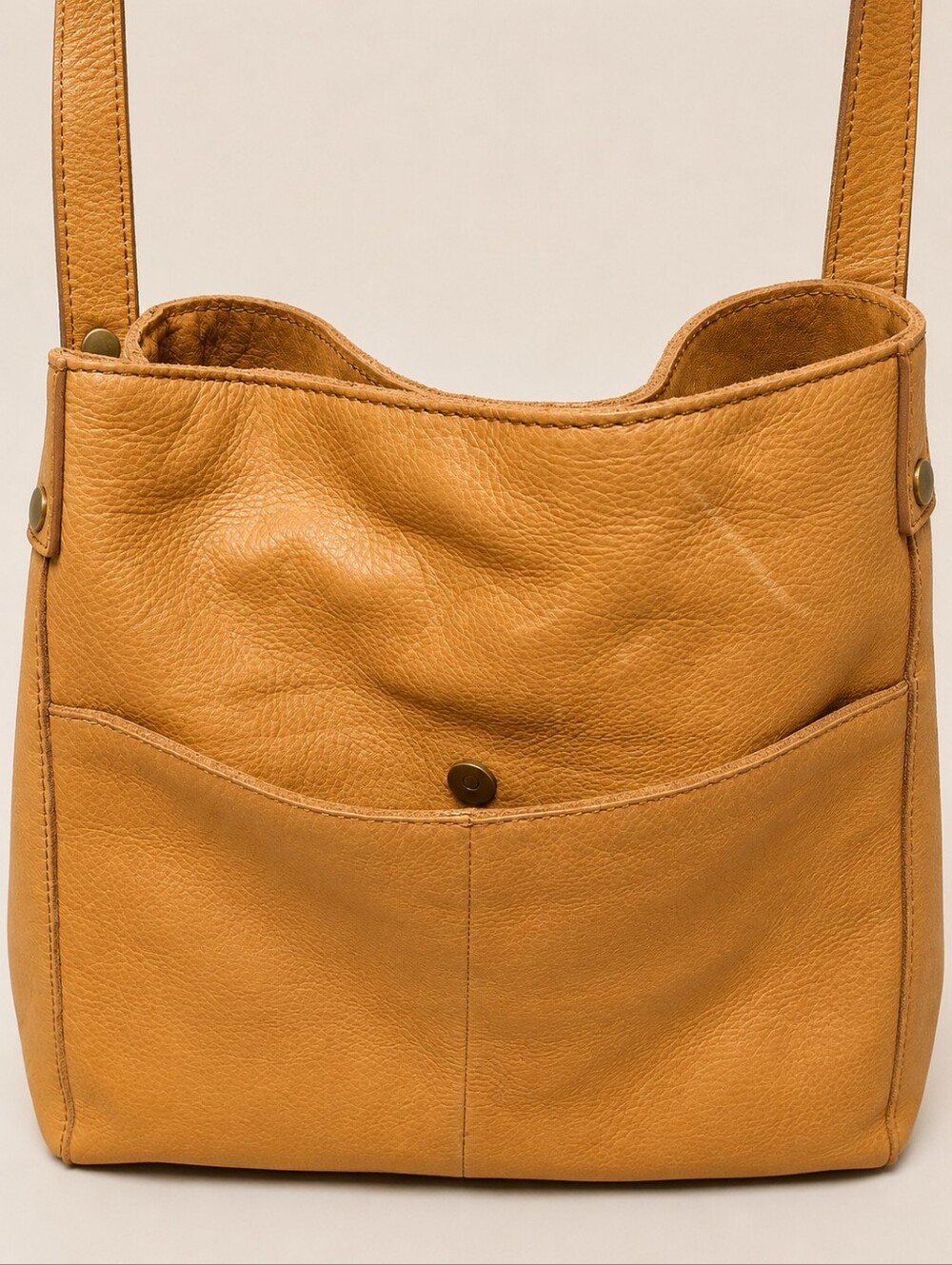 NWT American Leather Co. Genuine Leather Tote Bag – Camel Tan - Picture 3 of 4